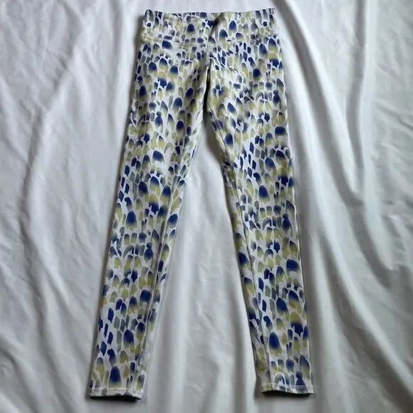 ALO Yoga airbrush legging cheetah Small blue yello - Picture 3 of 9